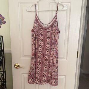 American Rag Geometric Floral Pink Mini Dress